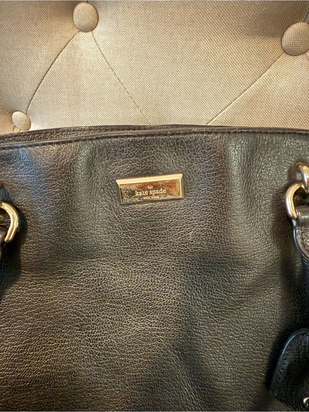 Kate Spade Black Leather Tote Bag - Classic Women's Handbag